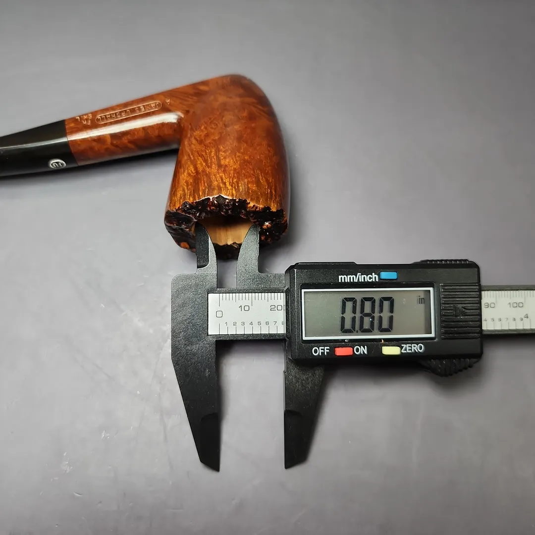 James Upshall A Grade ExL Smooth Stacked Pickaxe Estate Briar Pipe, Unsmoked - Image 13