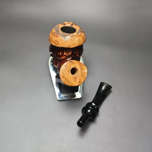 Nording Spruce Cone Partially Rusticated Freehand Estate Briar Pipe, Unsmoked - Image 12