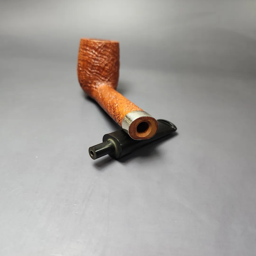 Castleford (Colin Fromm) XL Sandblasted Lumberman Estate Briar Pipe, Unsmoked - Image 12