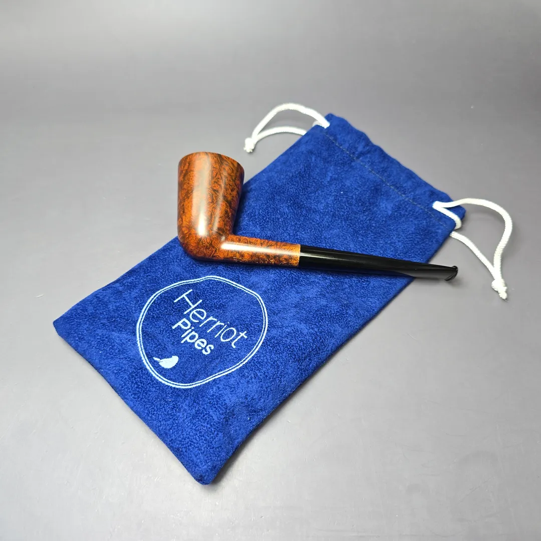 Herriot Pipes Smooth Golden Contrast Bell Dublin Handmade Briar Pipe, New - Image 12
