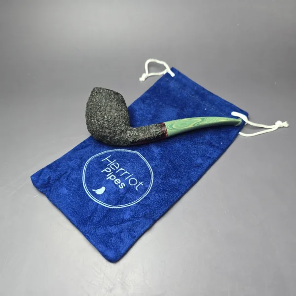 Herriot Pipes Partially Rusticated Egg Handmade Briar Pipe, New - Image 12