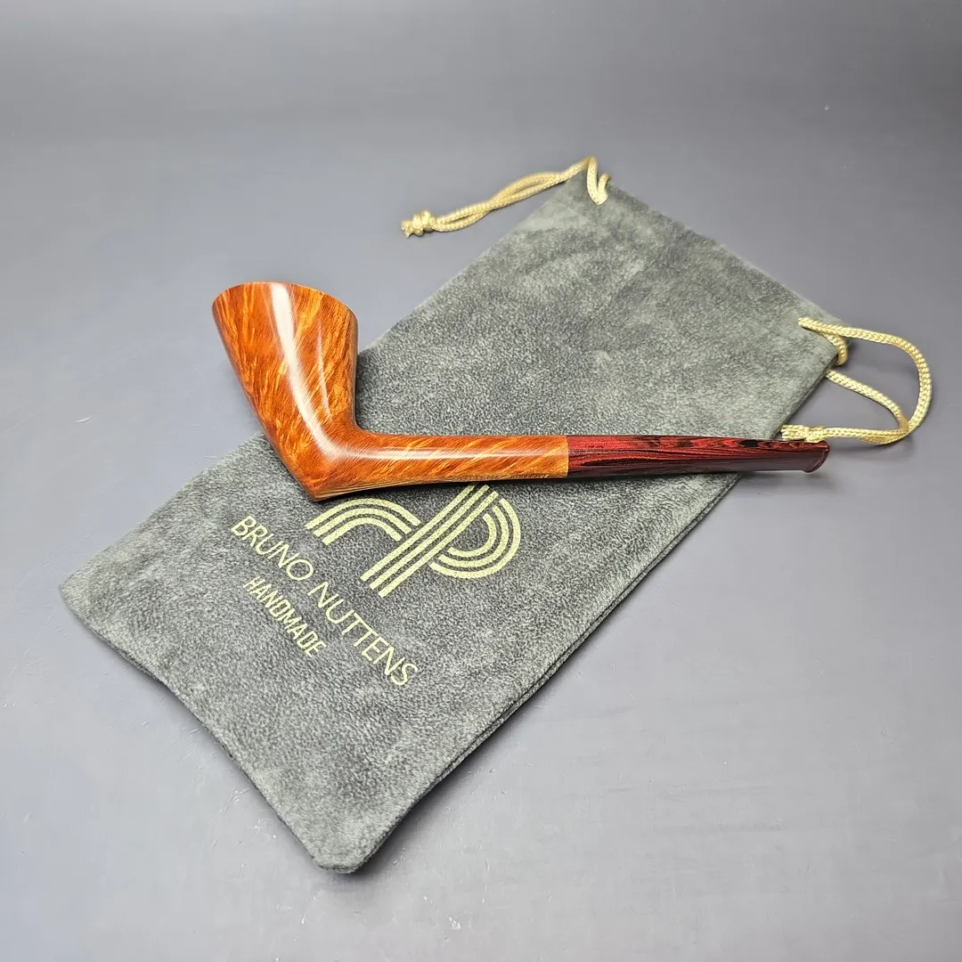 Bruno Nuttens Hand Made Smooth Twiggy Dublin w/ Cumberland Handmade Briar Pipe, New - Image 12