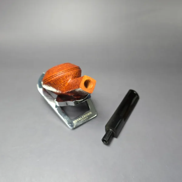 Christophe Wolff "Hyde Park" Sandblasted Squat Bulldog Handmade Briar Pipe, New - Image 12