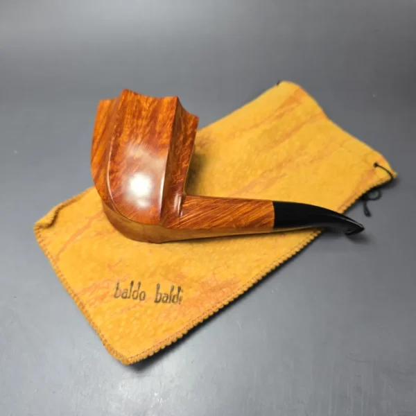 Baldo Baldi Smooth Fluted Dublin Sitter Estate Briar Pipe, Unsmoked - Image 12