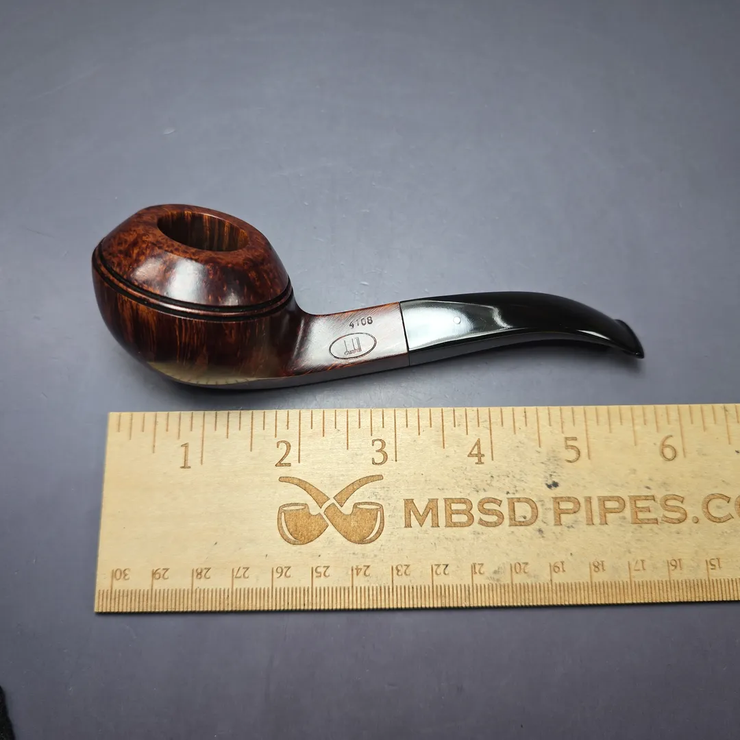 Dunhill 2004 Amber Root 4108 Bent Bulldog Estate Briar Pipe, Unsmoked - Image 12