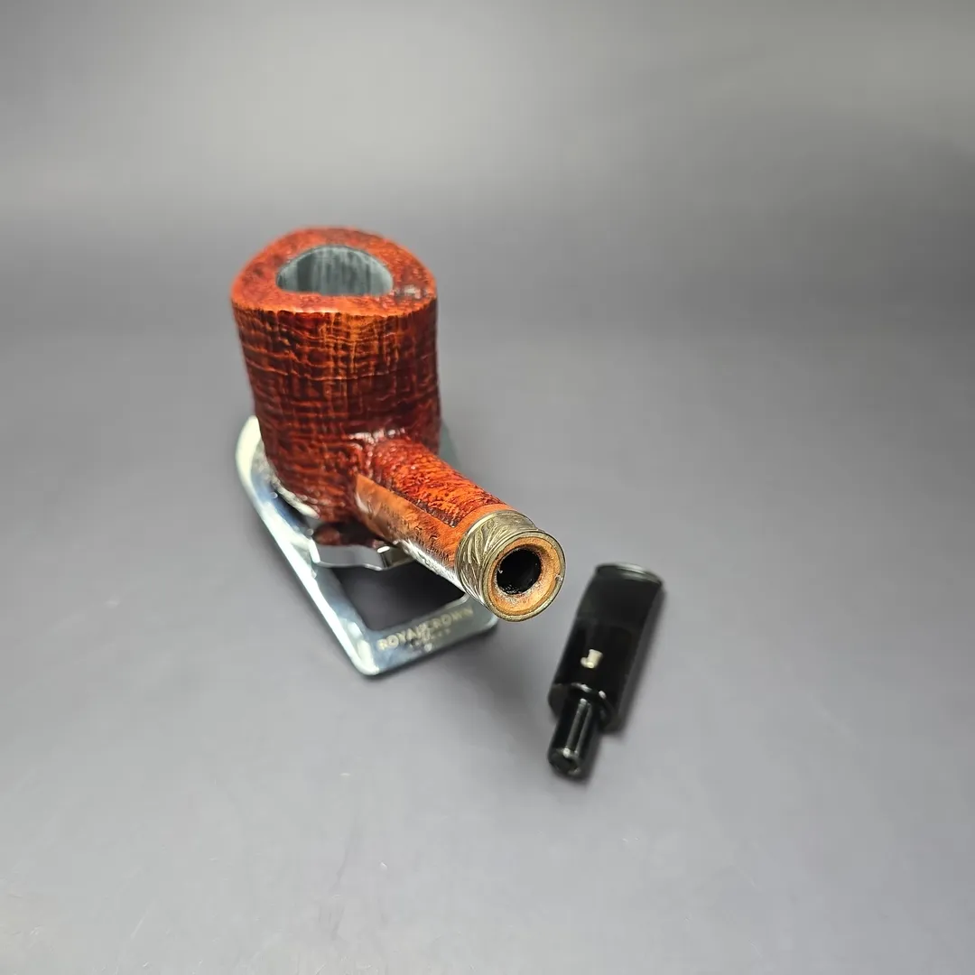 Ser Jacopo Domina 2024 S2 D Sandblasted Bent Billiard Estate Briar Pipe, Unsmoked - Image 12