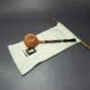 C-Pipe Partially Rusticated Prince w/ Bamboo Handmade Briar Pipe, New - Image 12