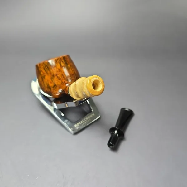 C-Pipe Smooth Apple w/ Bamboo & Boxwood Handmade Briar Pipe, New - Image 12