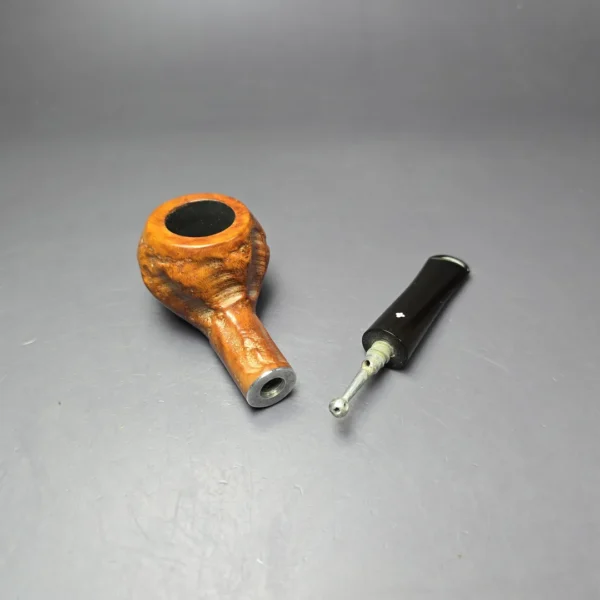 Kaywoodie Drinkless Tuckaway Rusticated Nosewarmer Apple Estate Briar Pipe, American Estates - Image 12