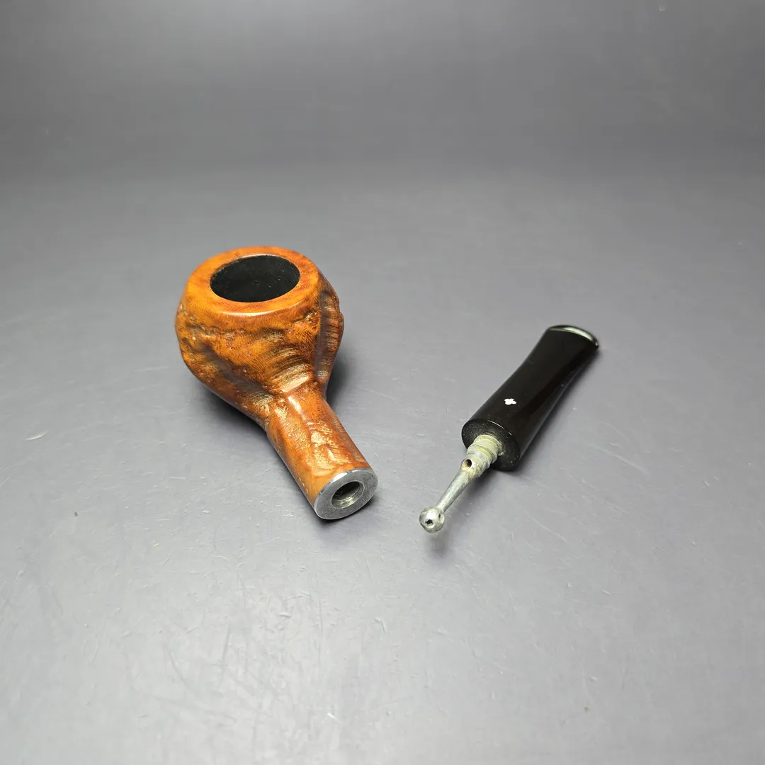 Kaywoodie Drinkless Tuckaway Rusticated Nosewarmer Apple Estate Briar Pipe, American Estates - Image 12