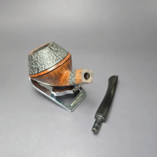 Bjarne XL Partially Rusticated Bulldog Estate Briar Pipe, Danish Estates - Image 12