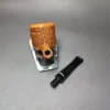 Don Carlos Two Note Partially Rusticated Pot Estate Briar Pipe, Unsmoked - Image 12
