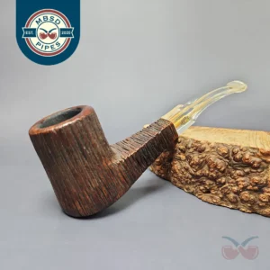 GBD Rockroot 9665 Rusticated Volcano Sitter Estate Briar Pipe, English Estates