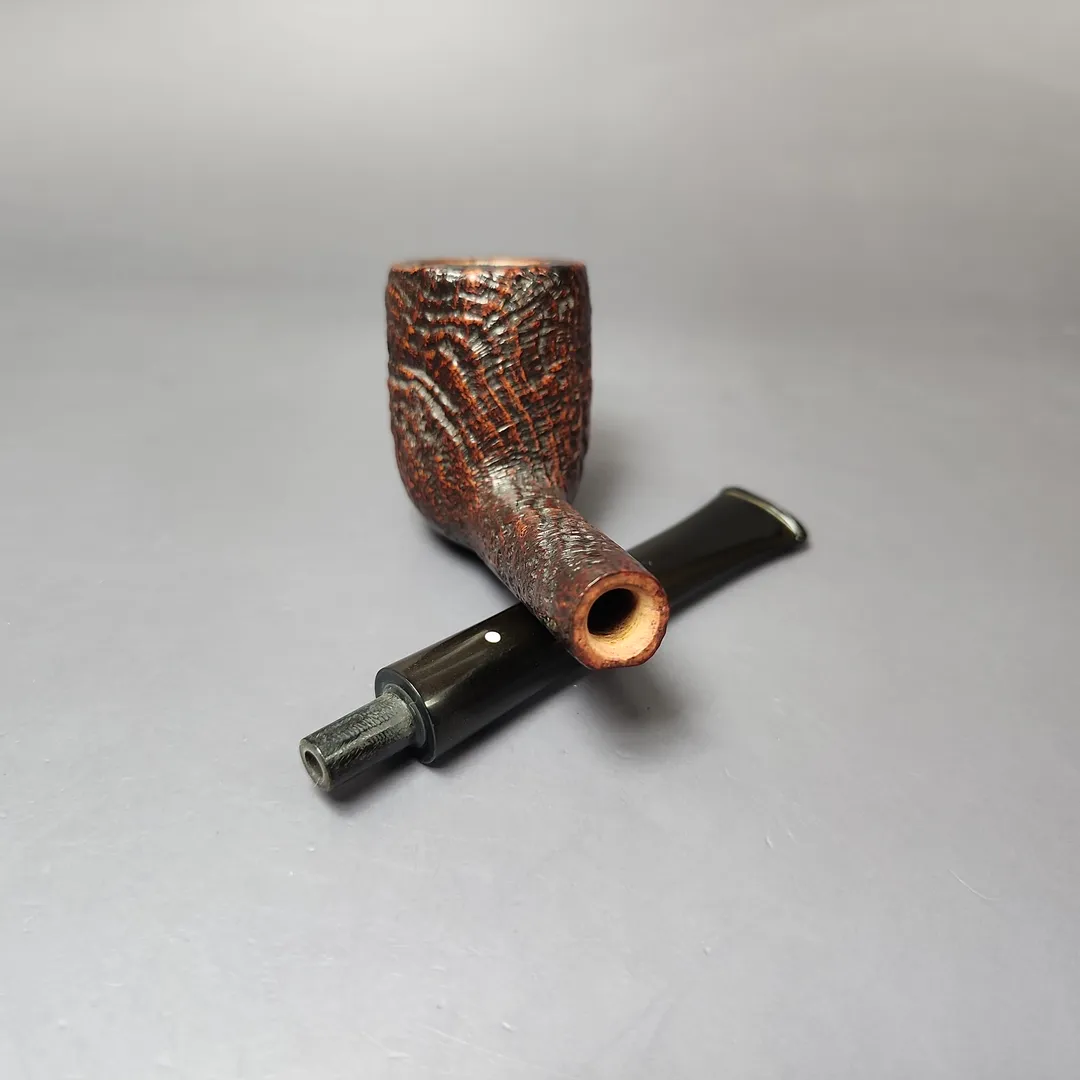 Dunhill 1960 Shell Briar 251 Sandblasted Billiard Estate Briar Pipe, English Estates - Image 12