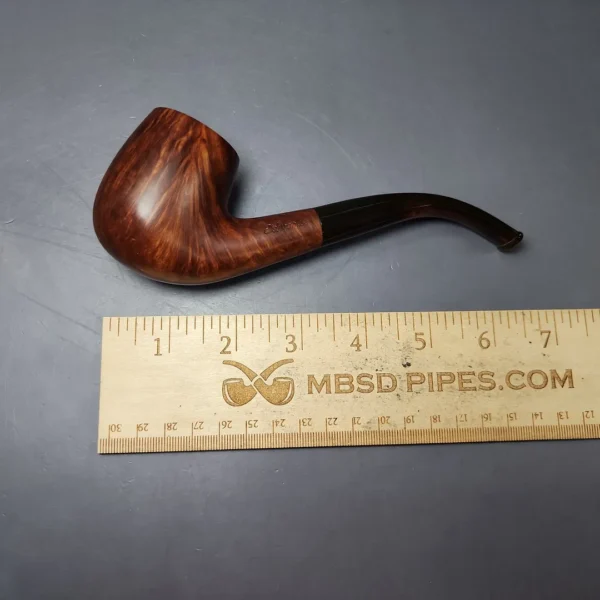 Edward's Large Smooth Bent Billiard Estate Briar Pipe, American Estates - Image 12
