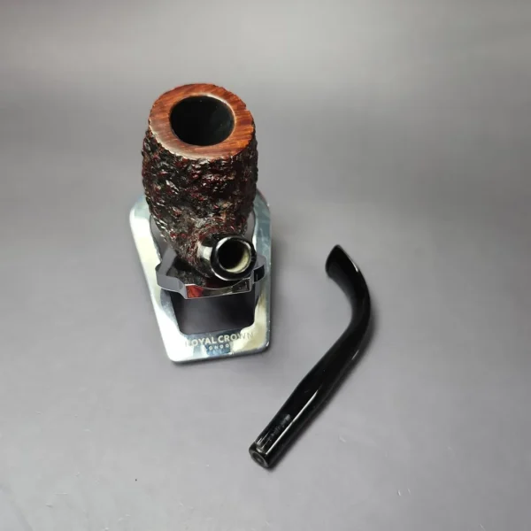 Castello Sea Rock Briar 93 3k Rusticated Bent Egg Estate Briar Pipe, Italian Estates - Image 13