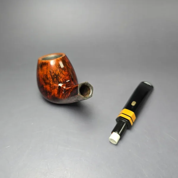 Chacom Pipe of the Year 1999 Smooth Hex Shank Apple Estate Briar Pipe, Unsmoked, 9mm - Image 13