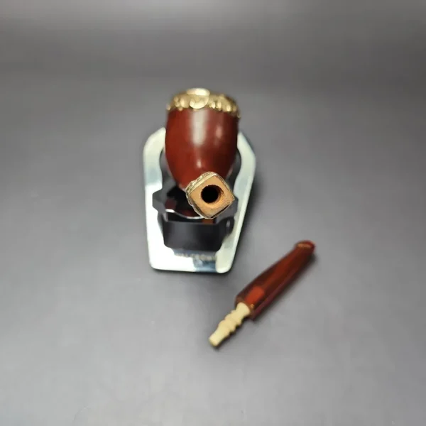 19th c. CPF Best Make Smooth Liverpool w/ Amber Estate Briar Pipe, Unsmoked - Image 13