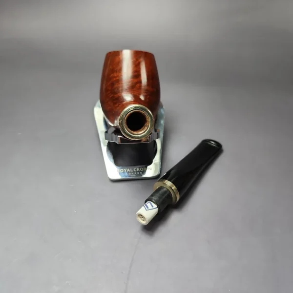 Vauen 3211 Smooth Billiard w/ Brass Estate Briar Pipe, Unsmoked, 9mm - Image 13