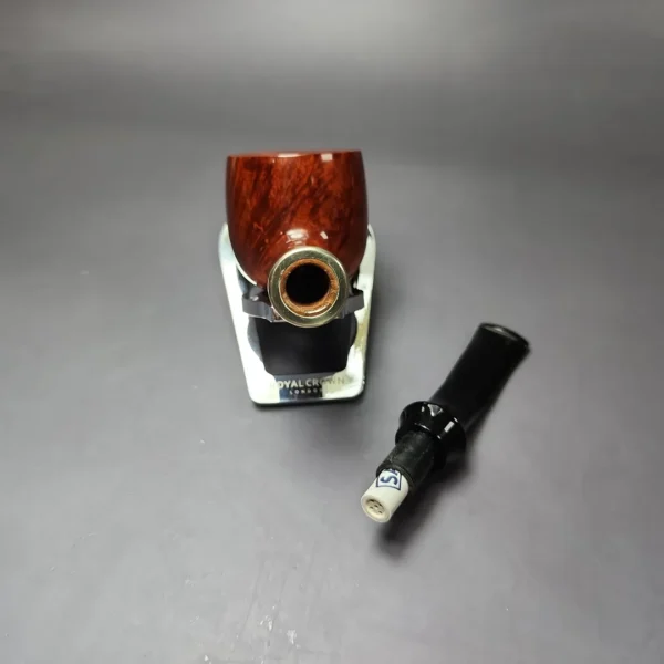 Vauen 3314 Smooth Pot w/ Brass Estate Briar Pipe, Unsmoked, 9mm - Image 11