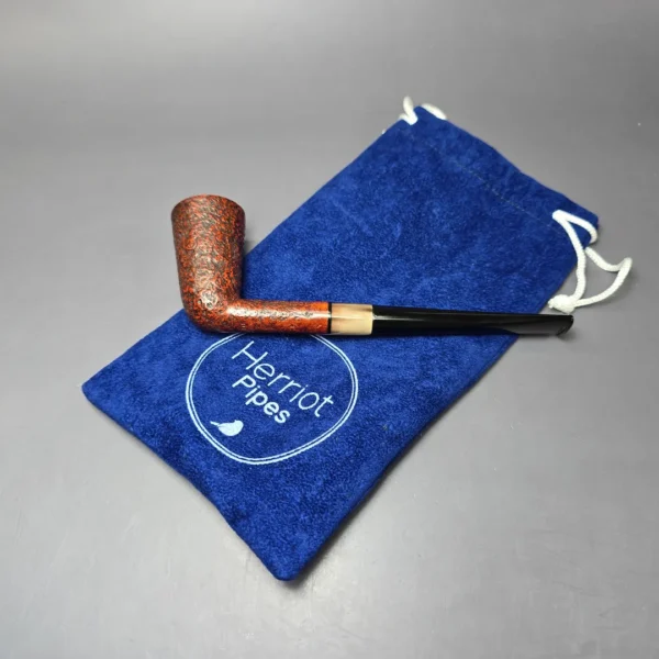 Herriot Pipes Partially Sandblasted "Arne Jacobsen" Dublin w/ Horn Estate Briar Pipe, Unsmoked - Image 13