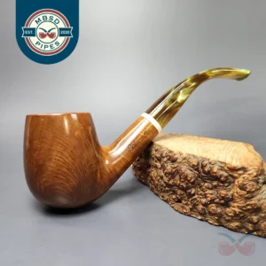 Edward's Smooth Bent Billiard Estate Briar Pipe, American Estates