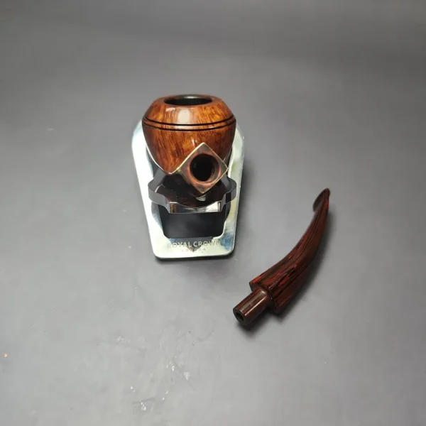 Dunhill 1990 Chestnut 3108 Smooth Bulldog w/ 9kt Gold Estate Briar Pipe, English Estates - Image 14