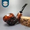 Nording Abstract Partially Rusticated Freehand Estate Briar Pipe, Unsmoked
