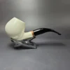 MBSD Meerschaum Deluxe XL Smooth Brandy Block Meerschaum Pipe, Briar-Mortise, New - Image 2