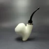 MBSD Meerschaum Silver Ballerina Reverse Calabash Block Meerschaum Pipe, New - Image 2