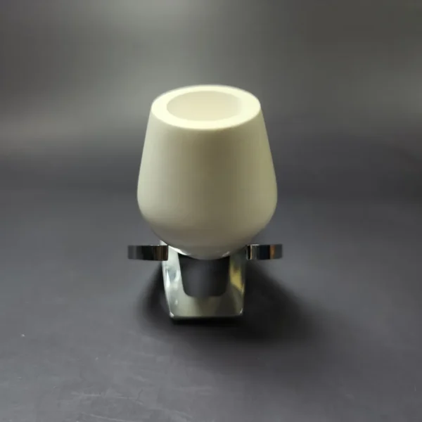 MBSD Meerschaum Silver Smooth Anse Reverse Calabash Block Meerschaum Pipe, New - Image 3