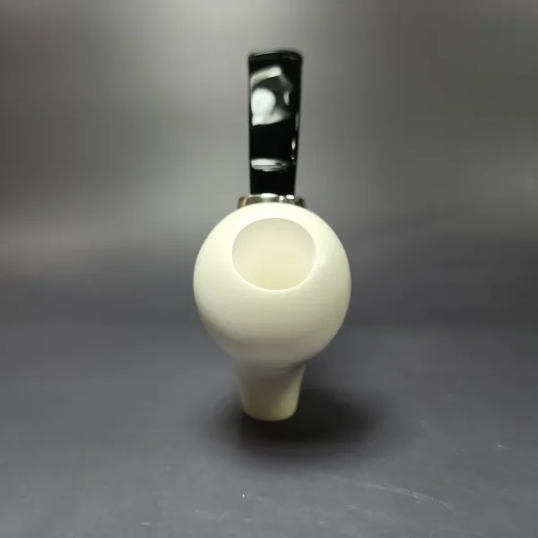MBSD Meerschaum Silver Ballerina Reverse Calabash Block Meerschaum Pipe, New - Image 3