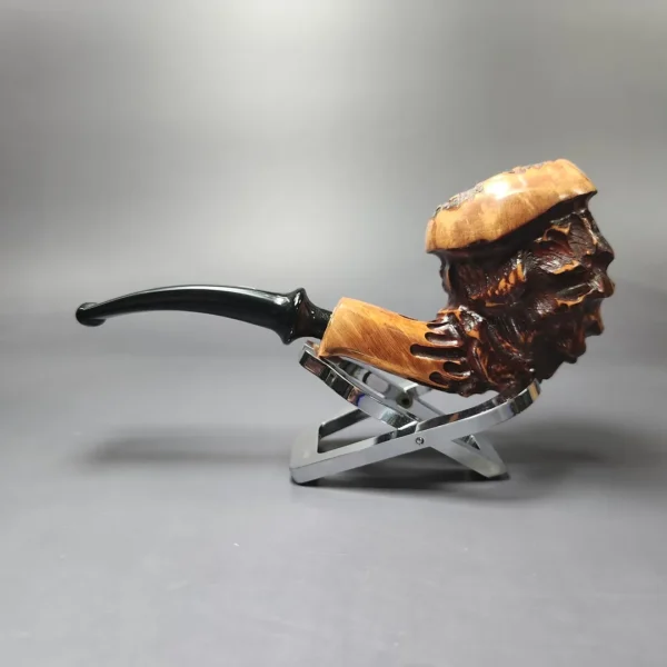 Nording Spruce Cone Partially Rusticated Freehand Estate Briar Pipe, Unsmoked - Image 4