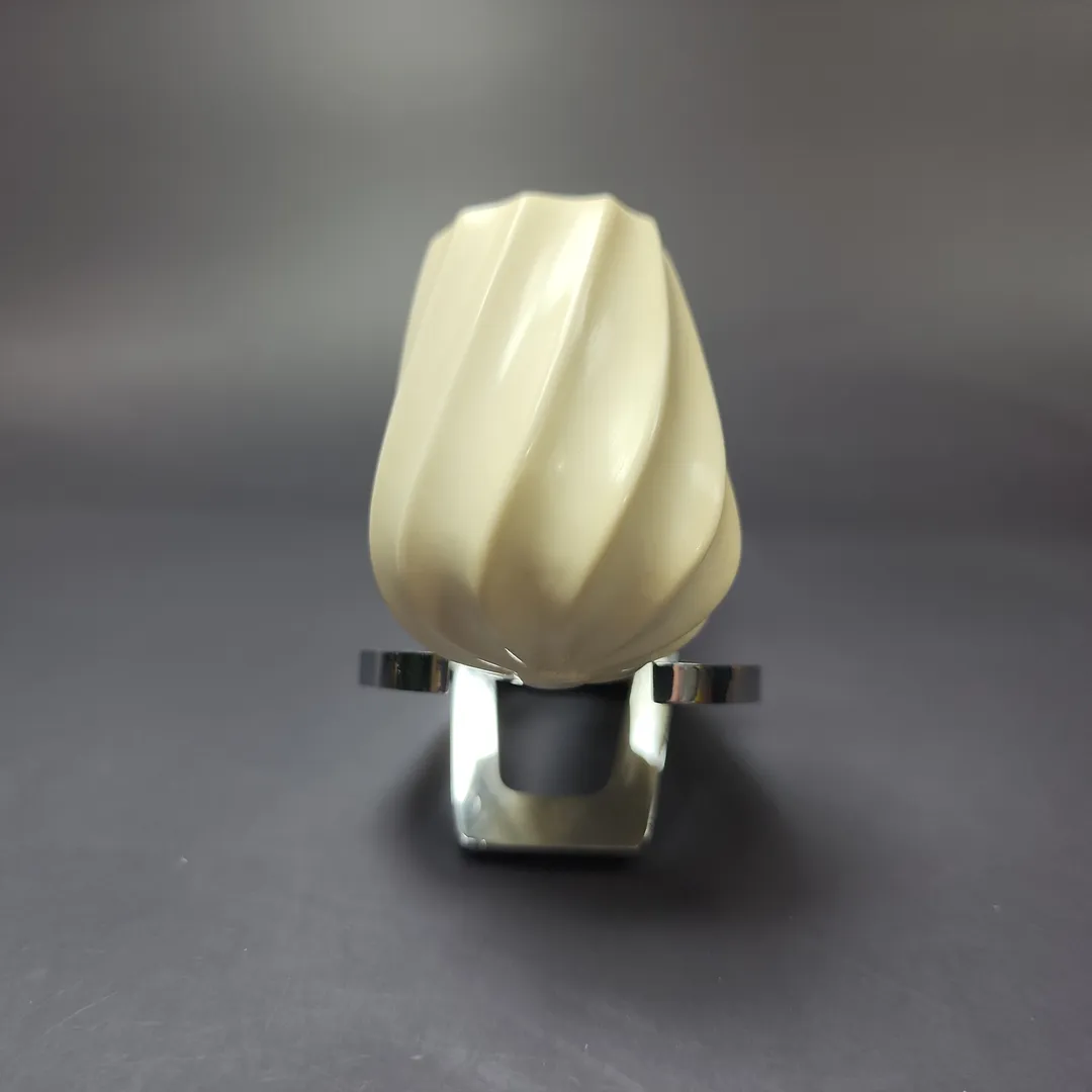 MBSD Meerschaum Deluxe Premier Spiral Carved Bent Billiard w/ Cumberland Block Meerschaum Pipe, Briar-Mortise, New - Image 4