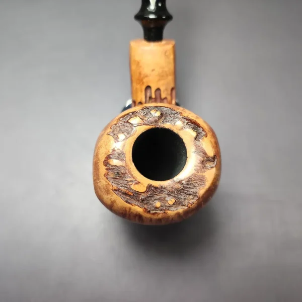 Nording Spruce Cone Partially Rusticated Freehand Estate Briar Pipe, Unsmoked - Image 6