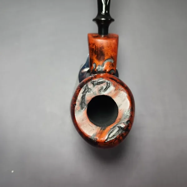 Nording Abstract Partially Rusticated Freehand Estate Briar Pipe, Unsmoked - Image 6