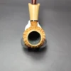 Eclesias Pipes "Dragon Scale" Sandblasted Cutty w/Acacia Burl Handmade Briar Pipe, New - Image 6