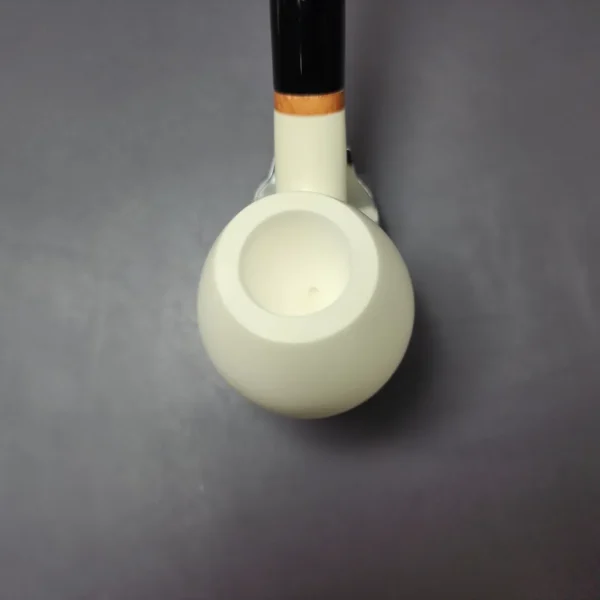 MBSD Meerschaum Deluxe XL Smooth Brandy Block Meerschaum Pipe, Briar-Mortise, New - Image 6