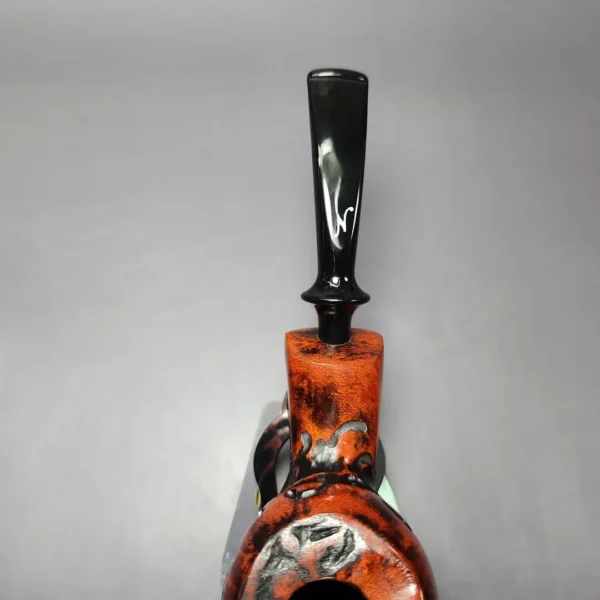 Nording Abstract Partially Rusticated Freehand Estate Briar Pipe, Unsmoked - Image 7
