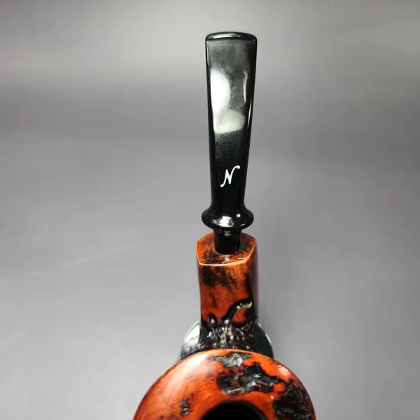 Nording Moss Partially Rusticated Freehand Estate Briar Pipe, Unsmoked - Image 7