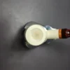 MBSD Meerschaum Deluxe Premier Smooth Swan w/ Cumberland Stem Block Meerschaum Pipe, Briar-Mortise - Image 7