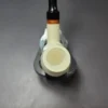 MBSD Meerschaum Deluxe Premier Smooth Swan w/ Ebonite Block Meerschaum Pipe, Briar-Mortise - Image 7