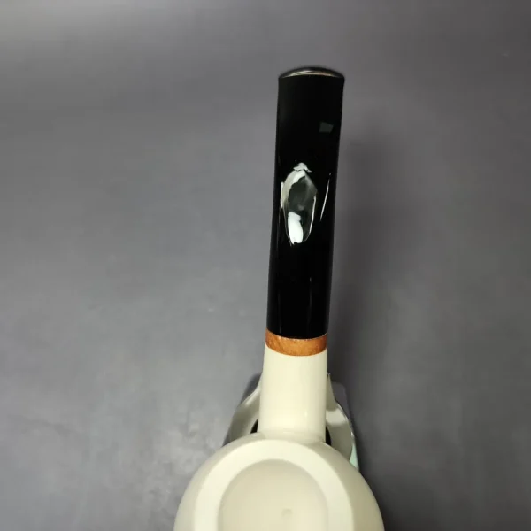 MBSD Meerschaum Deluxe XL Smooth Brandy Block Meerschaum Pipe, Briar-Mortise, New - Image 7