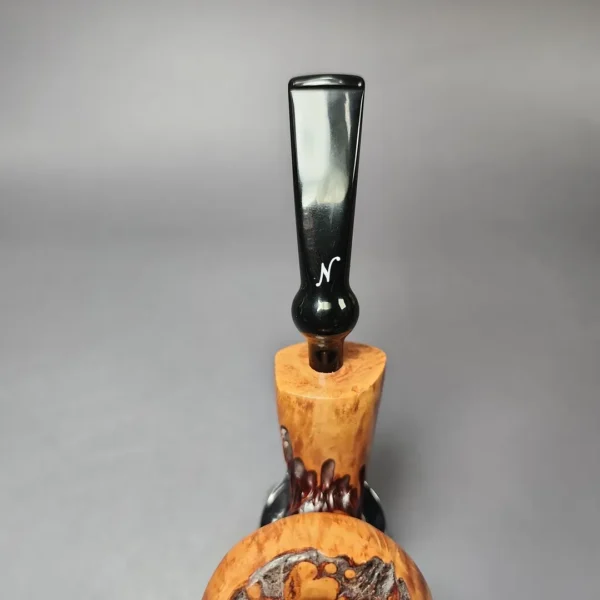 Nording Spruce Cone Partially Rusticated Freehand Estate Briar Pipe, Unsmoked - Image 7
