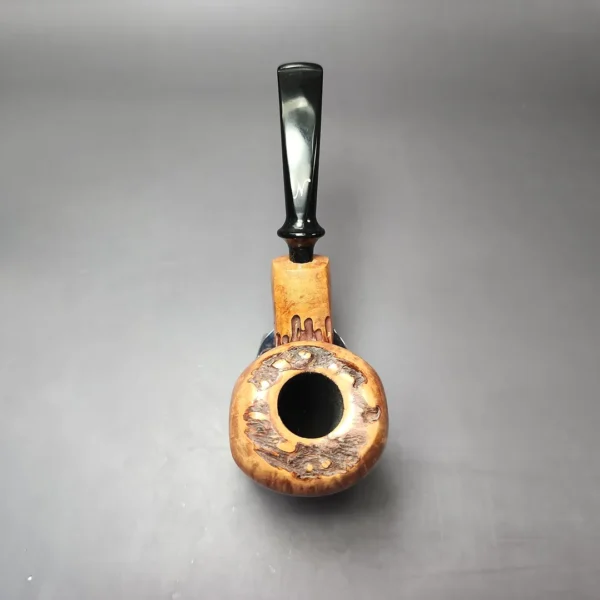 Nording Spruce Cone Partially Rusticated Freehand Estate Briar Pipe, Unsmoked - Image 8