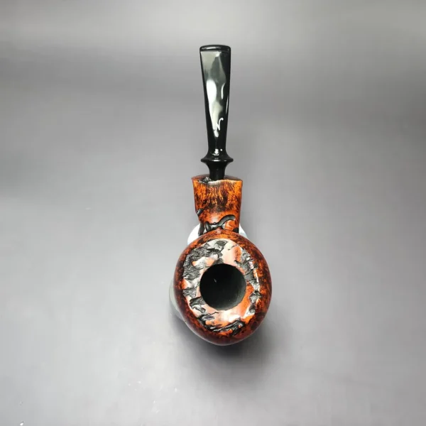 Nording Abstract Partially Rusticated Freehand Estate Briar Pipe, Unsmoked - Image 8