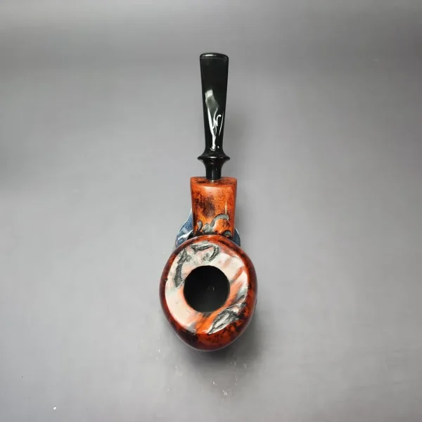 Nording Abstract Partially Rusticated Freehand Estate Briar Pipe, Unsmoked - Image 8