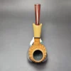 Eclesias Pipes "Dragon Scale" Sandblasted Cutty w/Acacia Burl Handmade Briar Pipe, New - Image 8