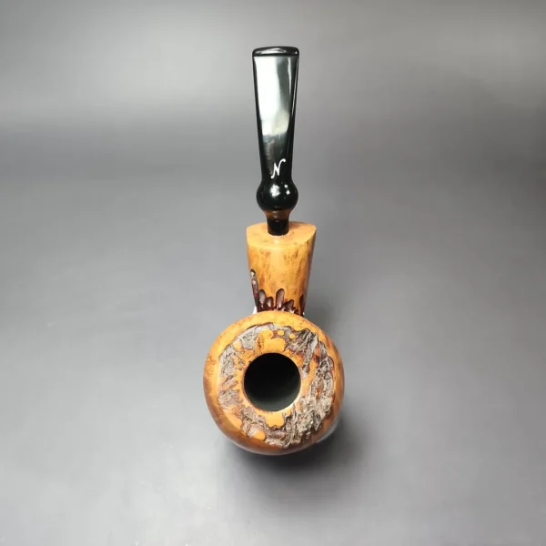 Nording Spruce Cone Partially Rusticated Freehand Estate Briar Pipe, Unsmoked - Image 8