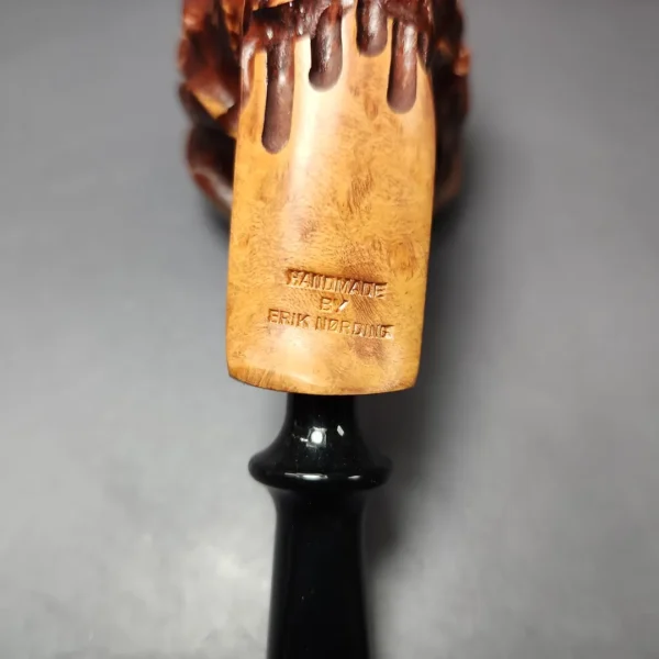 Nording Spruce Cone Partially Rusticated Freehand Estate Briar Pipe, Unsmoked - Image 9